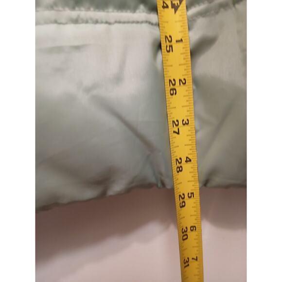 Down Fill Puffer 2XL Jacket Vest Combo Removable Sleeves Hood Fleece Lined Green - Picture 12 of 16